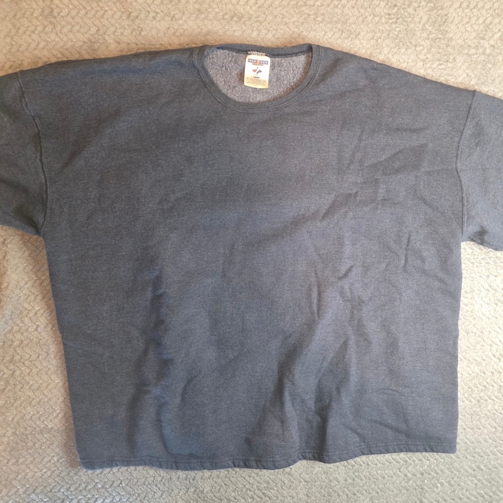 Jerzees NuBlend Charcoal Gray Crewneck Sweatshirt Plus Size 3X Pullover Fleece